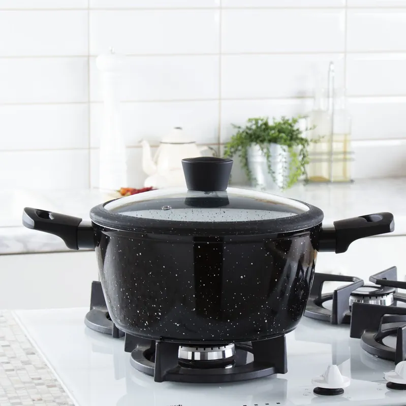Garnek z pokrywką KONIGHOFFER BLACK DIAMOND CZARNY 4,5 l Nowy