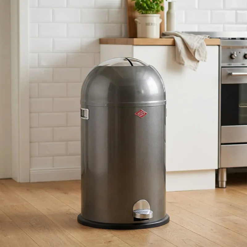 Nie przegap WESCO Kickmaster 33 l grafitowy - kosz na śmieci z pedałem stalowy