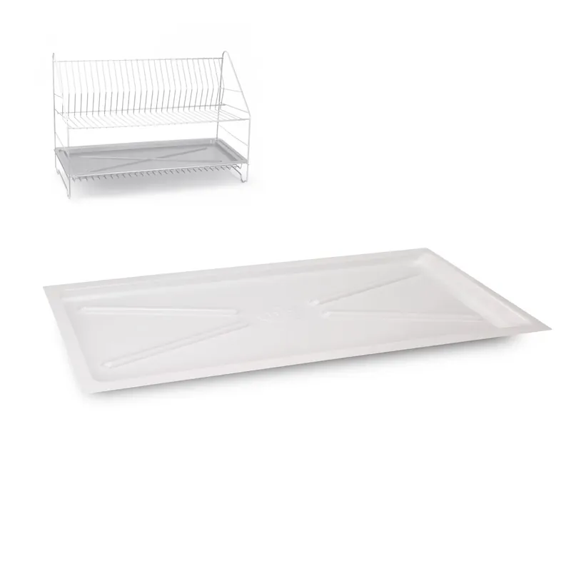 Zniżka Tacka do suszarki do naczyń plastikowa WHITE BIAŁA 24 x 55 cm