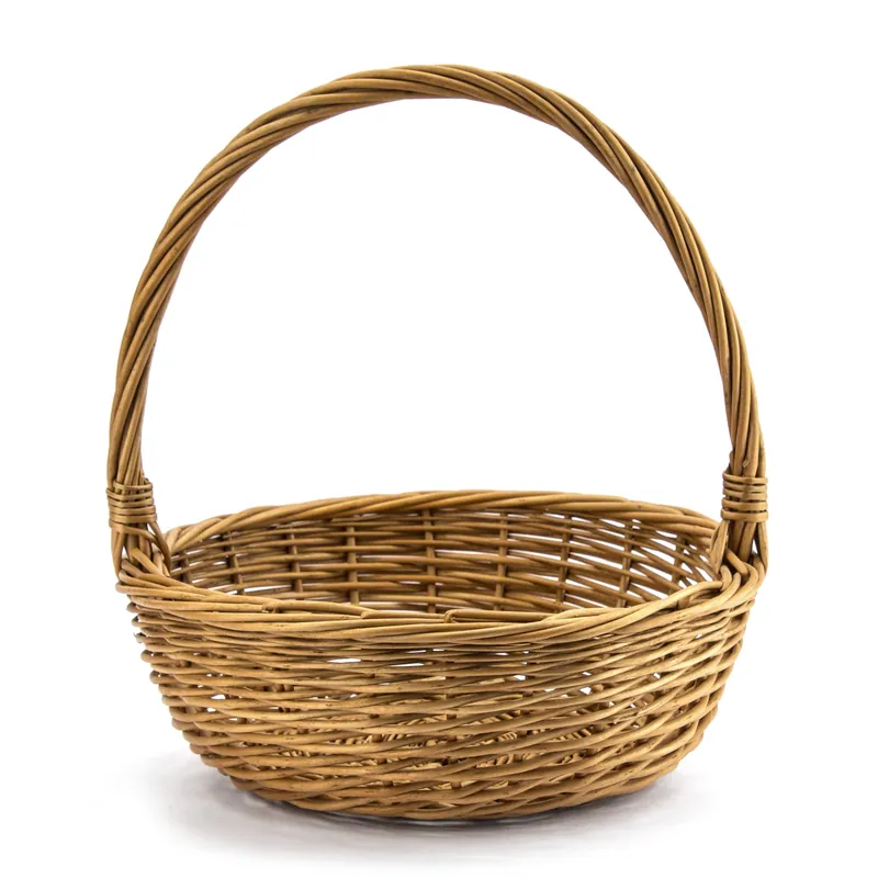 Koszyk do przechowywania wiklinowy z pałąkiem ŚREDNI 28 cm Nowy