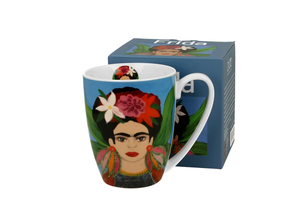 Cena promocyjna Kubek porcelanowy DUO CLASSIC ART GALLERY FRIDA MEXICAN ART BLUE 360 ml