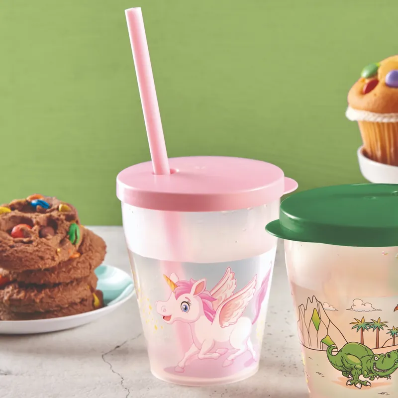 Tylko dziś Kubek dla dzieci plastikowy ze słomką SNIPS 385 ml