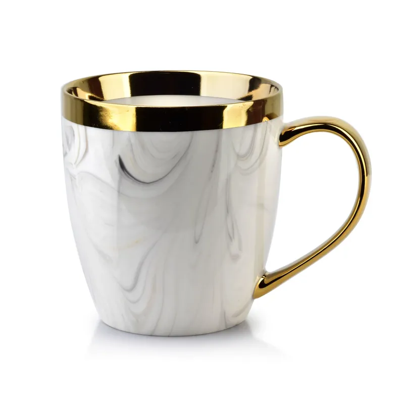 Rabat Kubek porcelanowy AFFEK DESIGN GEORGIA GOLD BIAŁY 480 ml