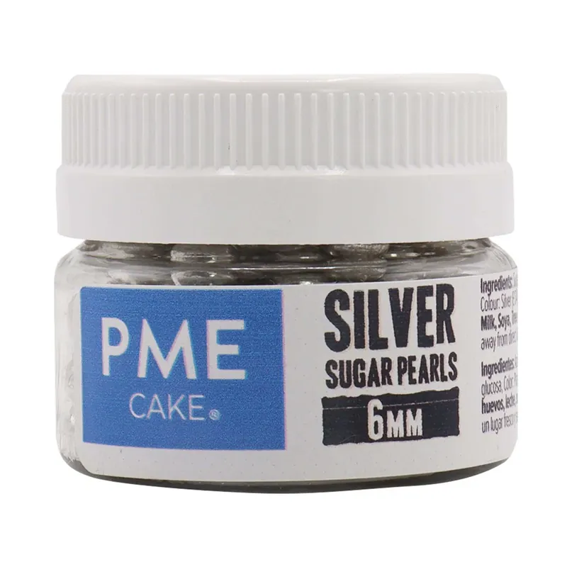 PME Cukrowe perełki dekoracyjne 100 g 6 mm, srebrny Ostatnie sztuki