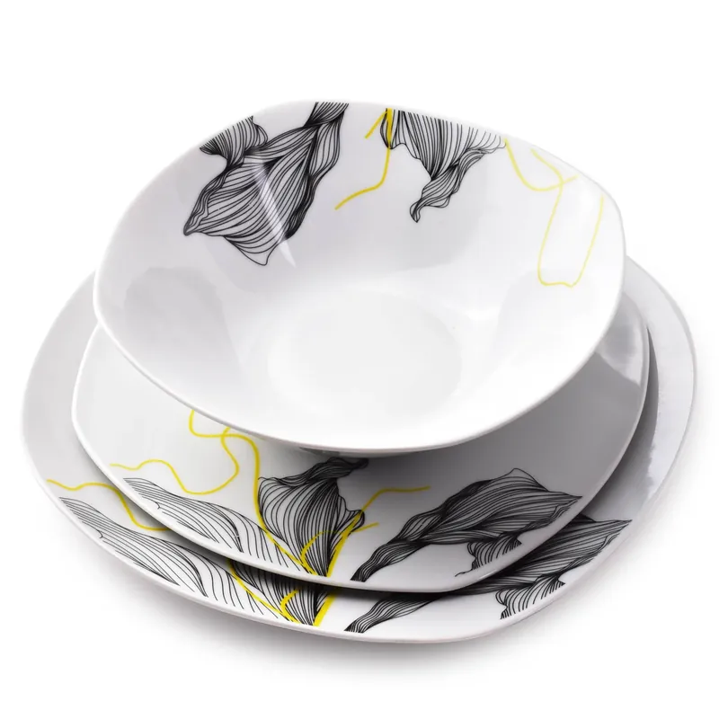 Dostępne od ręki Komplet talerzy porcelanowych na 6 osób AFFEK DESIGN 18 el.