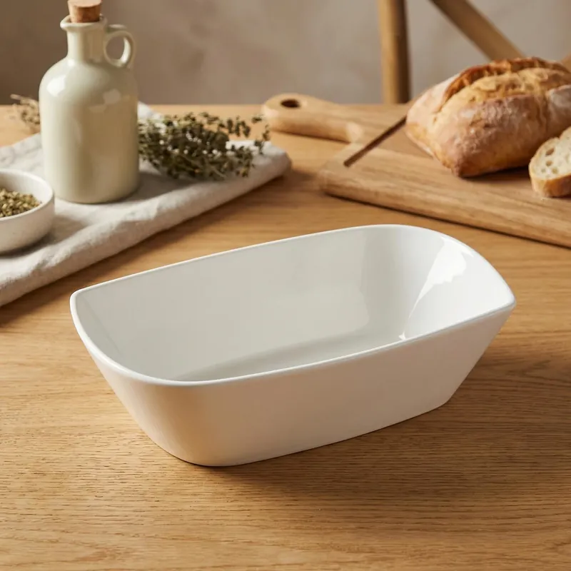 Łatwy zwrot FLORINA Moss 21,5 cm ecru - miska / salaterka porcelanowa