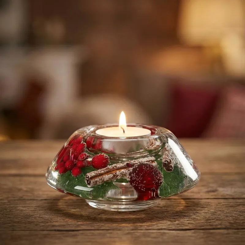 Nowy Świecznik świąteczny GILDE DREAMLIGHT CROWN CLASSIC NOEL 11 cm