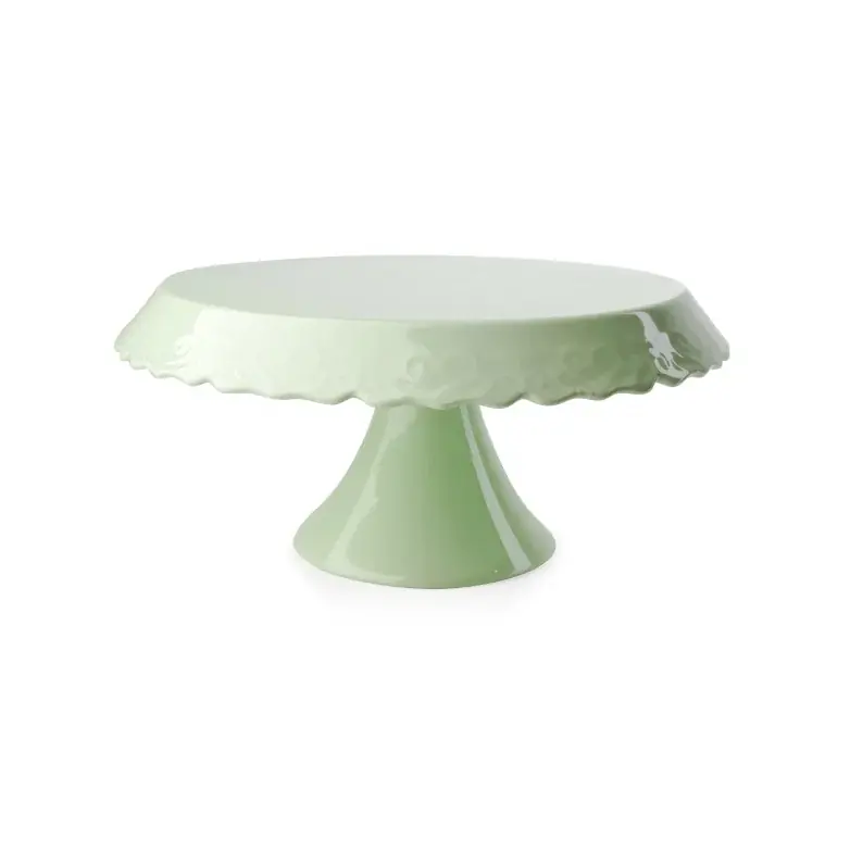Patera stała na ciasto ceramiczna MARINA ZIELONA 26,8 cm - stojak na tort Nowość