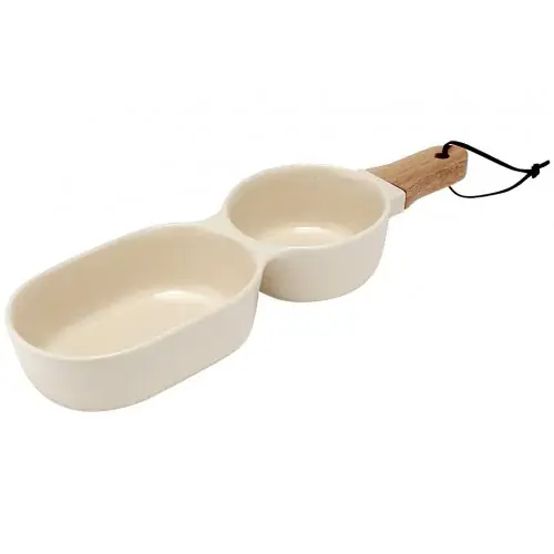 LADELLE Classic Serve Stick kremowa - miseczka do dipów i na przekąski porcelanowa Darmowy zwrot