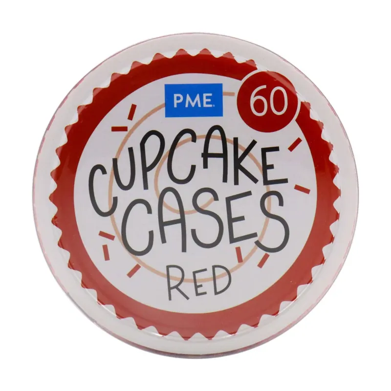 PME Papilotki do pieczenia babeczek (60 sztuk) czerwony Wybór klientów