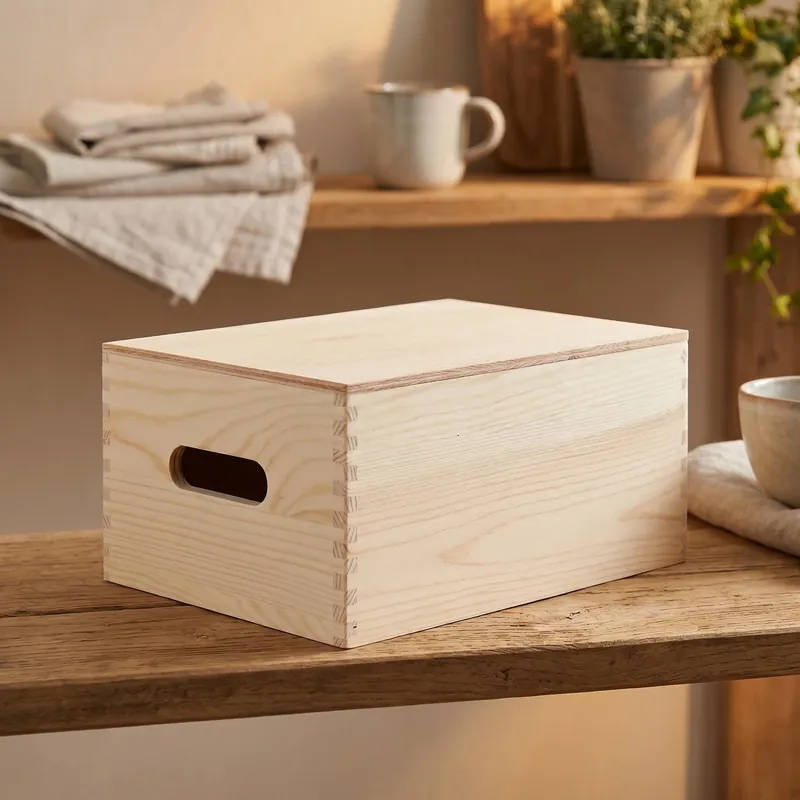 KESPER 29 x 19 cm - skrzynka do przechowywania z drewna sosnowego Wysoka jakość