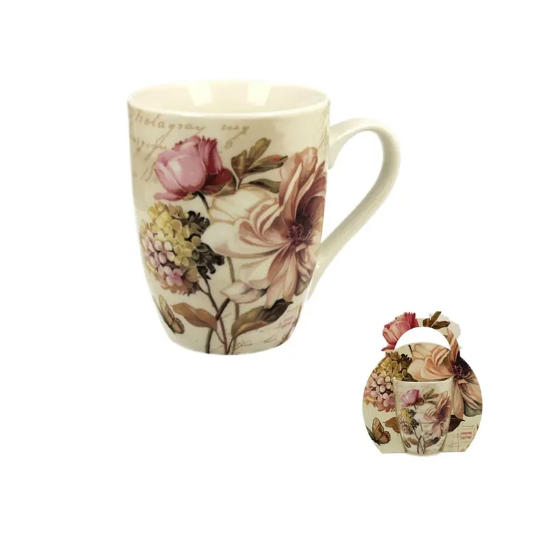 Kubek porcelanowy DUO KALLE KREMOWY 375 ml Szybka dostawa