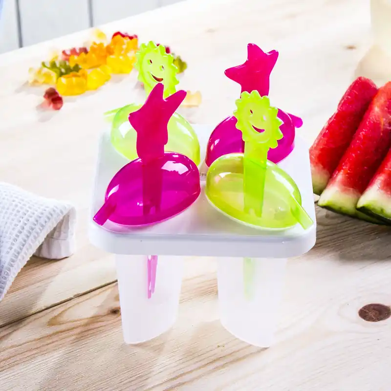 Foremki do lodów na patyku plastikowe SNIPS MR ICE MIX KOLORÓW 4 szt. Wyprzedaż