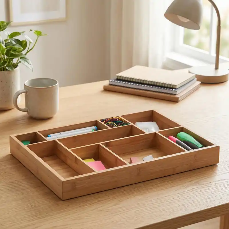 Premium ZELLER Bamboo 44,5 x 32 cm - organizer / wkład do szuflady bambusowy