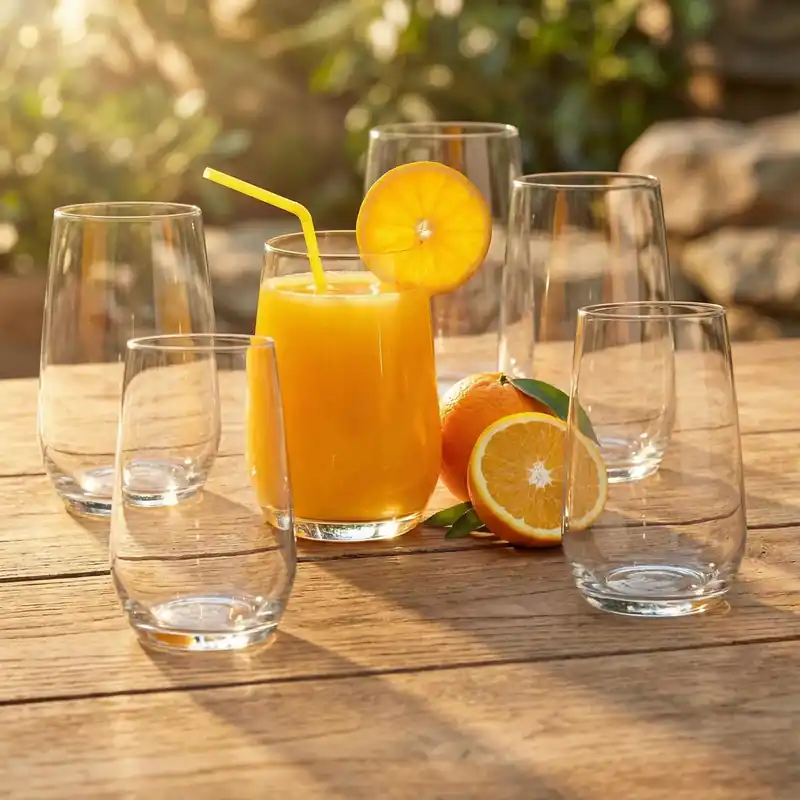 Nowość Szklanki do napojów i drinków szklane RUBIN 450 ml 6 szt.