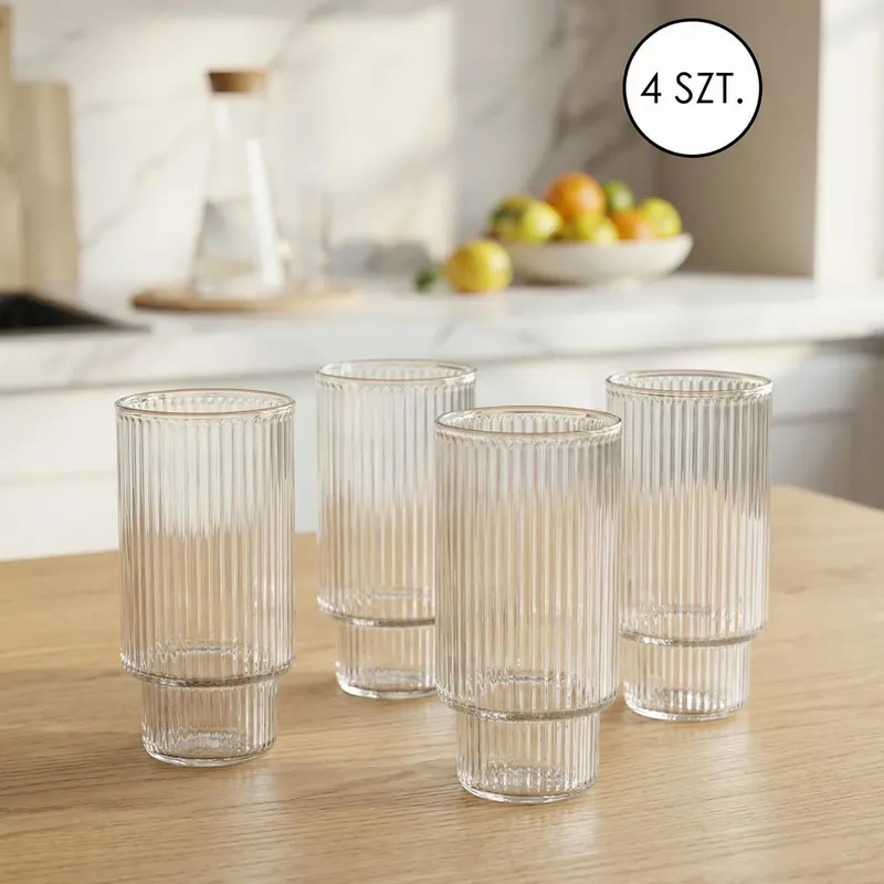 Promocja Szklanki borokrzemowe MONDEX ELLA STRIPES 400 ml 4 szt.