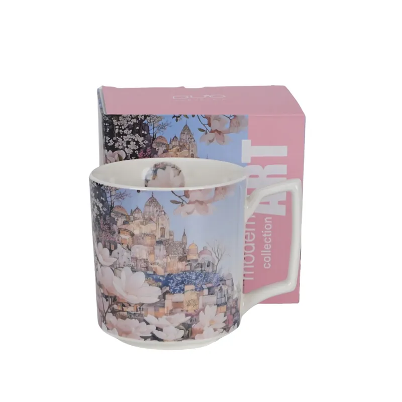 Kubek porcelanowy DUO MODERN CITY OF MAGNOLIAS 450 ml Darmowy zwrot