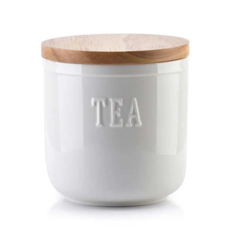 Nie przegap Pojemnik na herbatę porcelanowy COOKINI MODERN LIFE BIAŁY