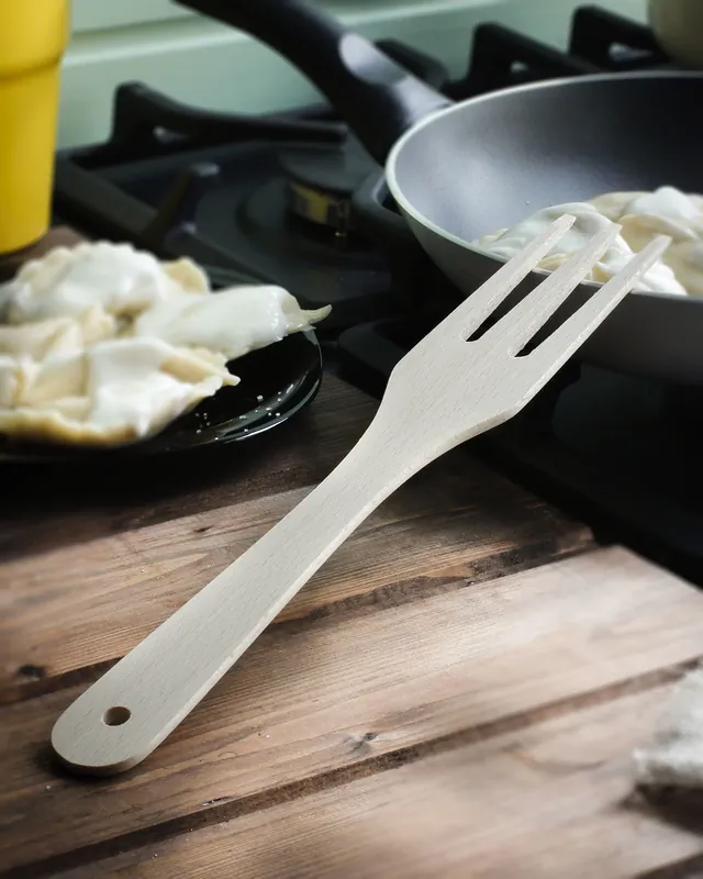 Popularny Widelec do mięsa drewniany EKO DREW KRYSTIAN 28 cm