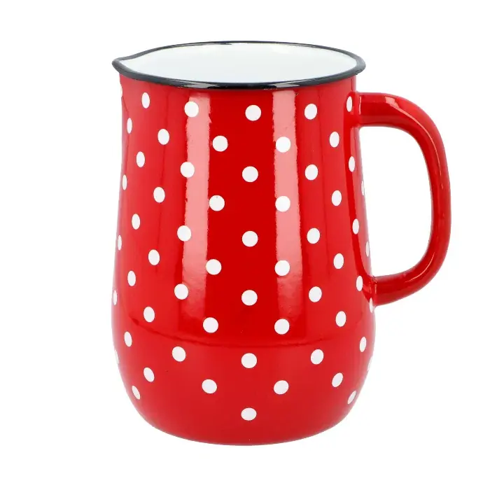 Oferta Dzbanek do wody i napojów emaliowany ARNIKA KROPKI CZERWONY 2,5 l