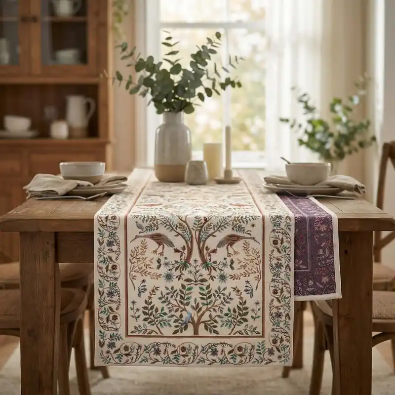 Szybka dostawa Bieżnik w drzewa i ptaki 45x140 cm