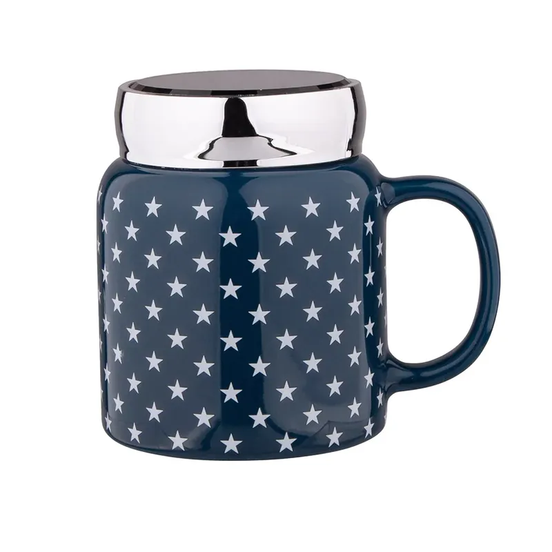 Zniżka Kubek porcelanowy z pokrywką EASY MORNING 420 ml