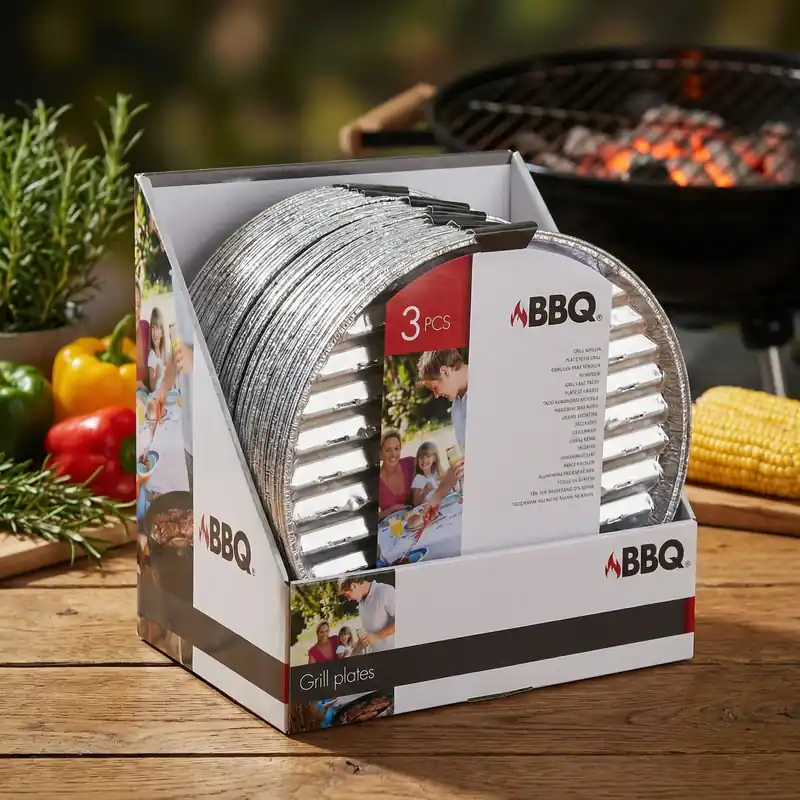 Promocja Tacki do grilla okrągłe aluminiowe MONDEX BBQ 35 cm 3 szt.