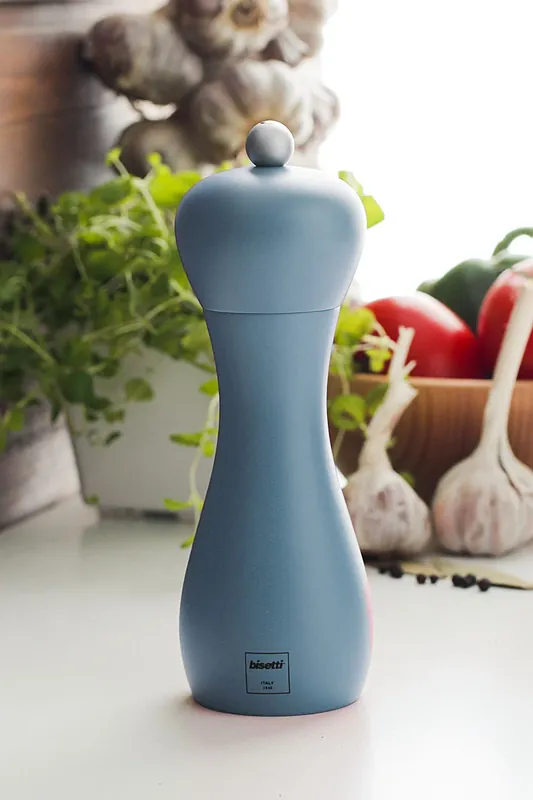 Młynek do pieprzu drewniany ręczny BISETTI RIMINI NIEBIESKI 19 cm Ekspresowa dostawa