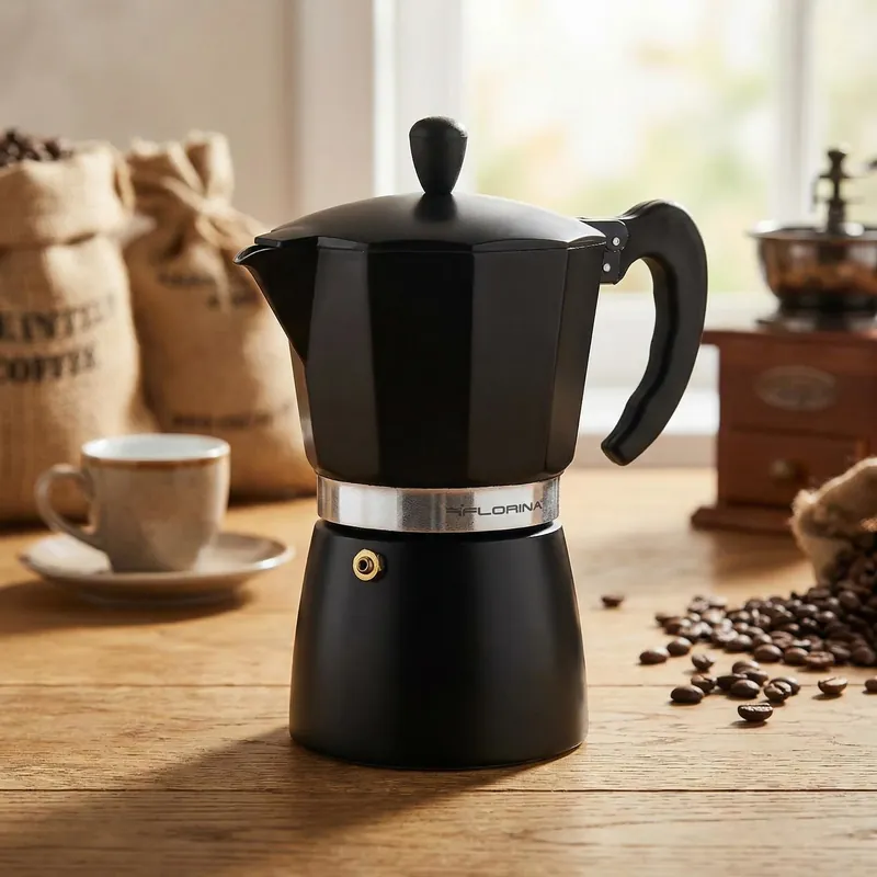 Ekspresowa dostawa Kawiarka ciśnieniowa aluminiowa FLORINA MACCHIATO na 6 filiżanek espresso (6 tz)