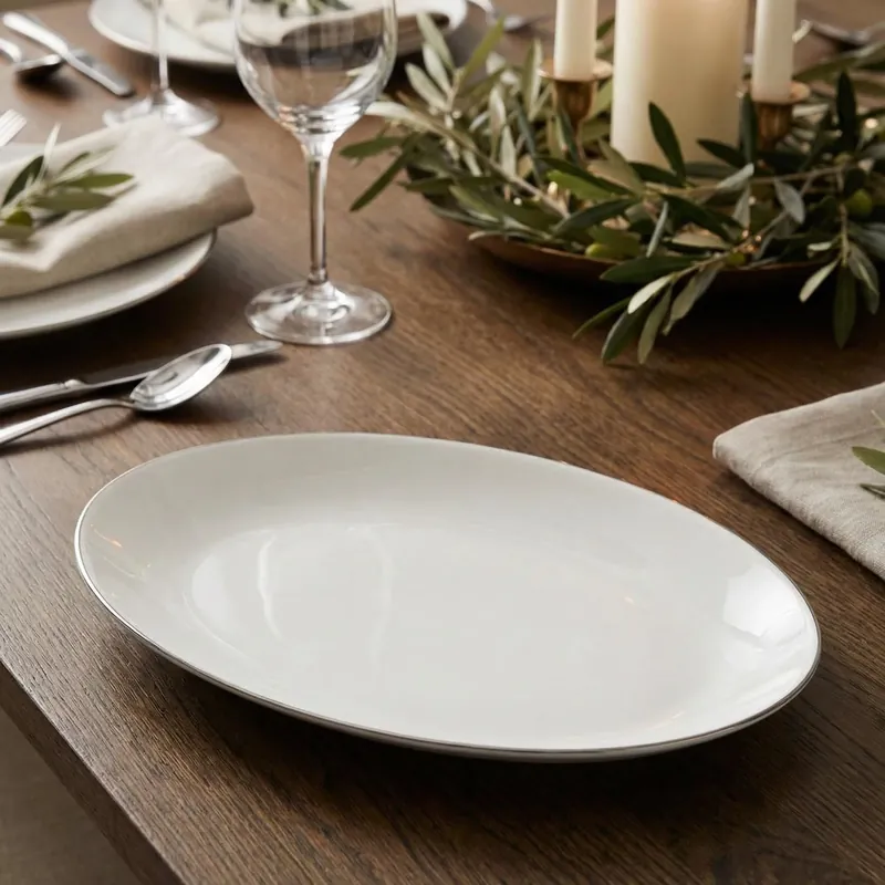Tani REVOL Equinoxe 35 x 22,3 cm biały - półmisek porcelanowy