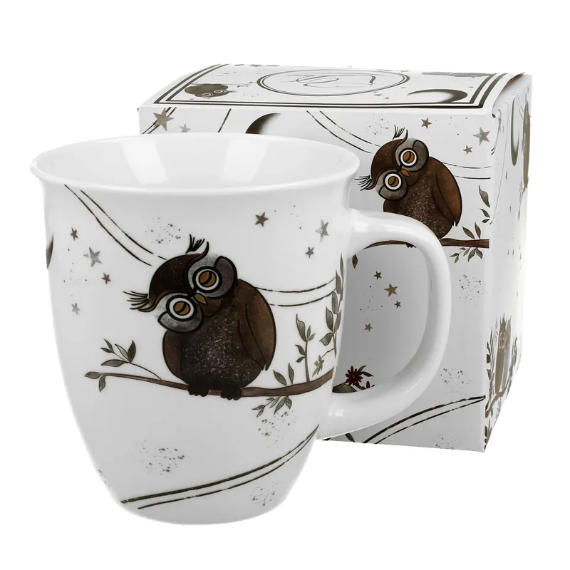 Tylko do końca tygodnia Kubek porcelanowy DUO ANIMALS CHARMING OWLS 650 ml