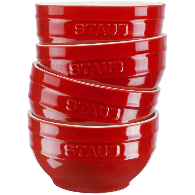 STAUB Serving 0,4 l 4 szt. czerwone - miski kuchenne ceramiczne Zamów dziś