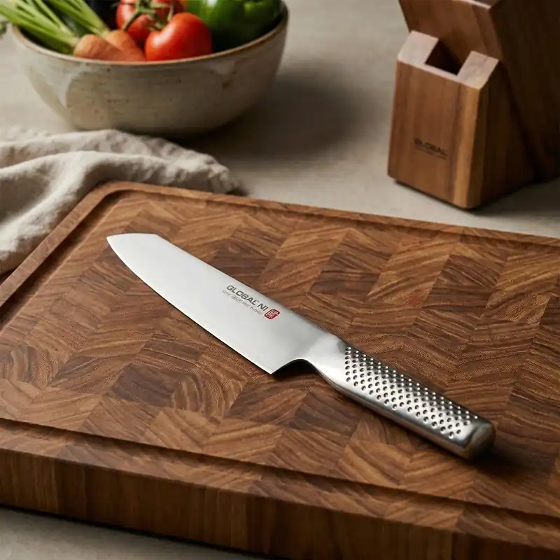 GLOBAL Ni GN-007 18 cm - nóż japoński Santoku ze stali nierdzewnej Nowy