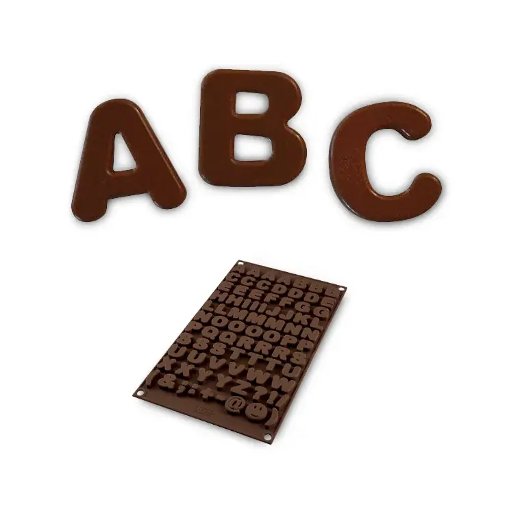 Nie przegap SILIKOMART Easy Choc Choco ABC - forma silikonowa do czekoladek litery