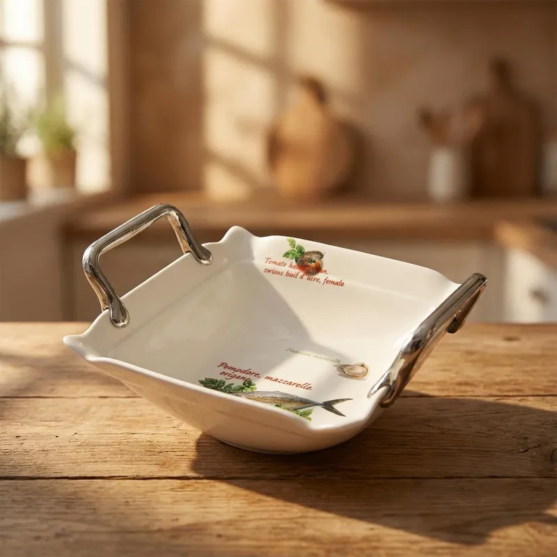 Popularny Miska kwadratowa z uchwytami MY KITCHEN 20,5 cm biała