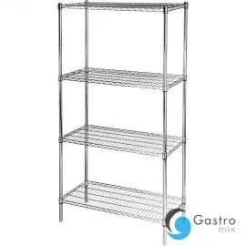 Oferta regał chromowany, 4 półki, składany, 900x450x1800 mm | 680200 STALGAST