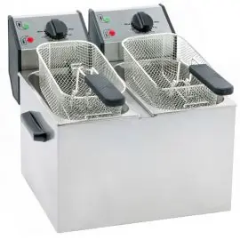 Najlepsza cena frytownica nastawna, 2-komorowa, V 2x5 l, P 6.4 kW | 777323 STALGAST