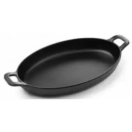 Wybór klientów Rondelek czarny Little Chef Mini z melaminy, owalny, 263x140x(H)37 mm | 564554 hendi