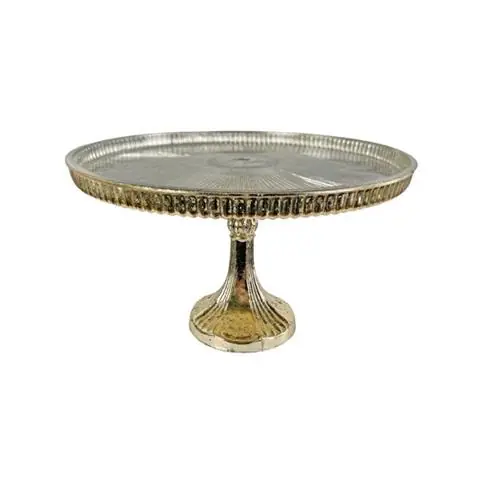 SZKLANA PATERA ANTIQUE SILVER / GOLD FI 40 CM H 22 CM | SPENSEN Ostatnie sztuki