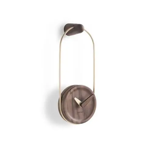 ZEGAR ŚCIENNY MICRO ESLABON WALNUT / GOLD | NOMON Ograniczona ilość