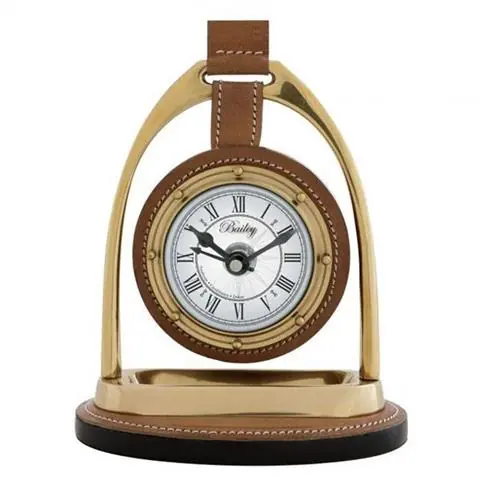 Nowy ZEGAR STOŁOWY BAILEY EQUESTRIAN AGED BRASS | EICHHOLTZ