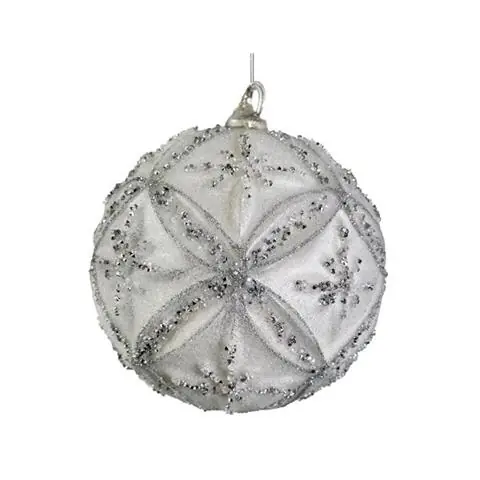 BOMBKA FLORAL SUGARED SILVER 12 CM | SPENSEN Popularny