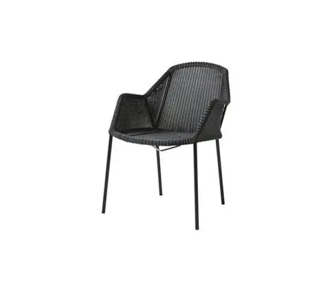 ZESTAW 2 KRZESEŁ OGRODOWYCH BREEZE STACKABLE BLACK BREEZE STACKABLE BLACK | CANE-LINE Premium