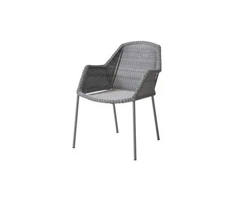 ZESTAW 2 KRZESEŁ OGRODOWYCH BREEZE STACKABLE LIGHT GREY | CANE-LINE Popularny