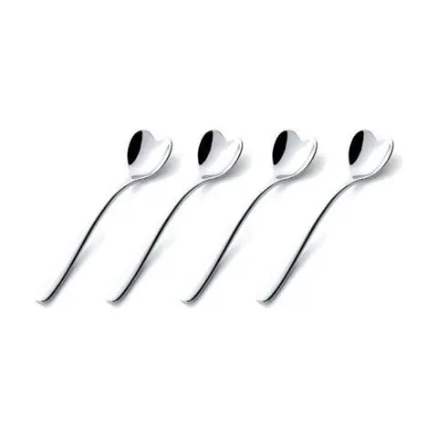 Ograniczona ilość ZESTAW 4 ŁYŻECZEK DO KAWY BIG LOVE POLEROWANE | ALESSI