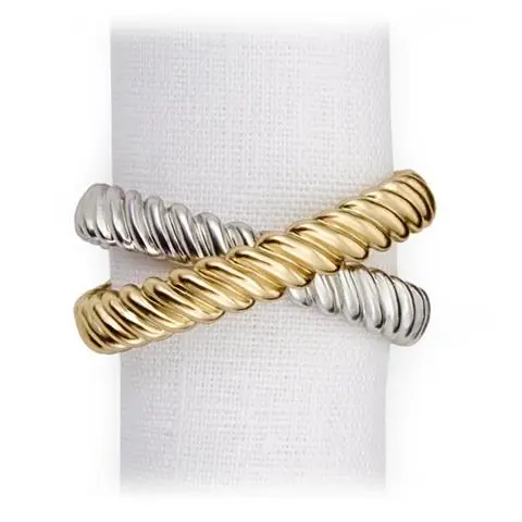 Tani ZESTAW 4 PIERŚCIENI DO SERWETEK DECO TWIST | L'OBJET