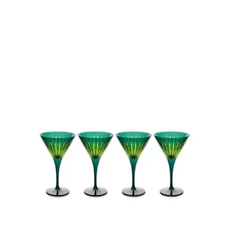Wyprzedaż ZESTAW CZTERECH KIELISZKÓW DO MARTINI L'OBJET Z KOLEKCJI PRISM GREEN